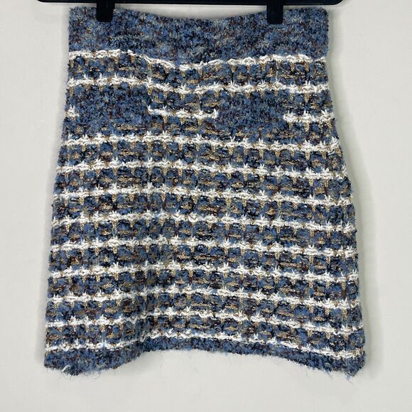 Zara Tweed Chunky Knit Mini Skirt Women's Size Medium - Picture 2 of 6